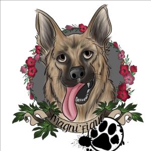 Logo Pension Éducation et Création canine Magni'fique